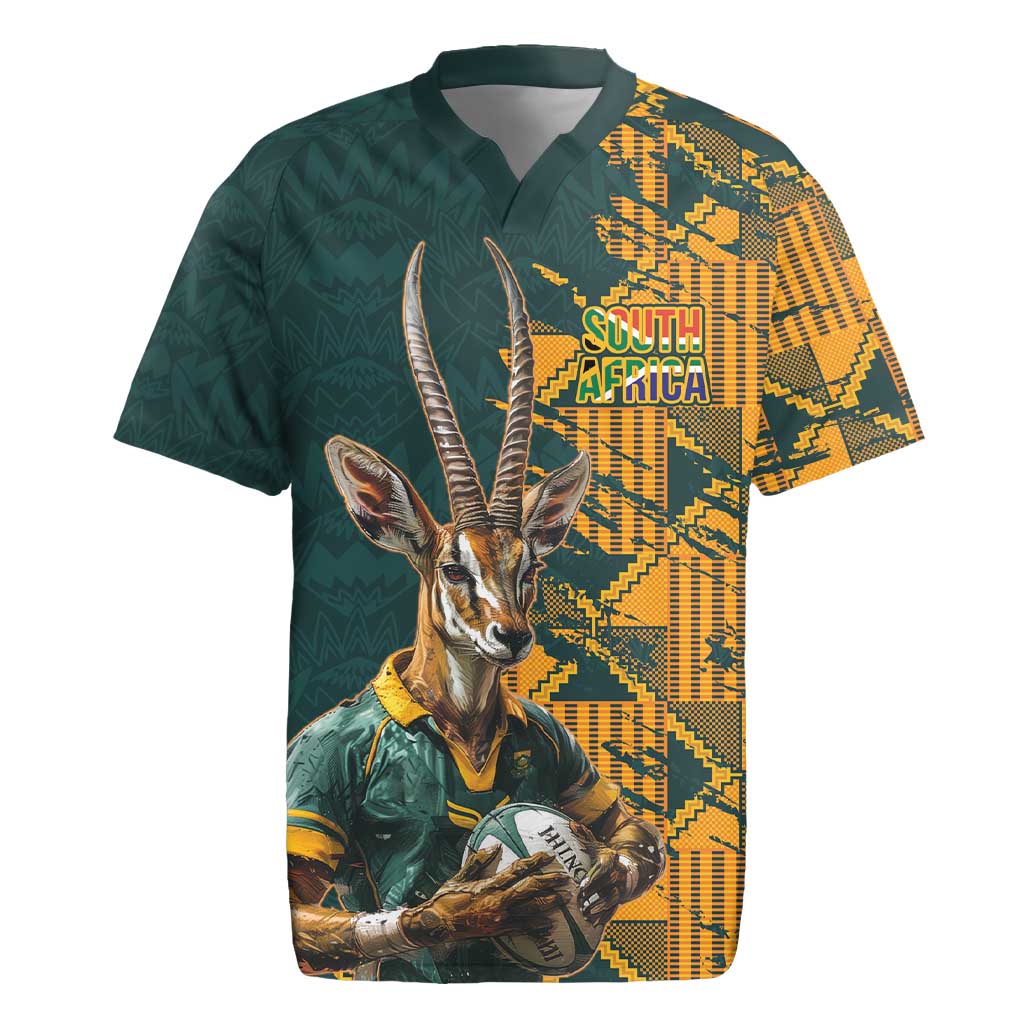 South Africa Rugby Custom Rugby Jersey Afro Springboks Mascot Sporty Version