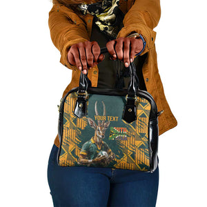 South Africa Rugby Custom Shoulder Handbag Afro Springboks Mascot Sporty Version