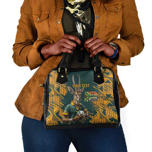 South Africa Rugby Custom Shoulder Handbag Afro Springboks Mascot Sporty Version