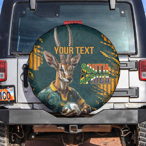 South Africa Rugby Custom Spare Tire Cover Afro Springboks Mascot Sporty Version