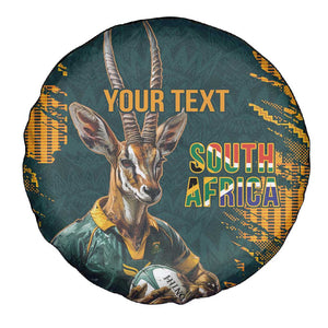 South Africa Rugby Custom Spare Tire Cover Afro Springboks Mascot Sporty Version