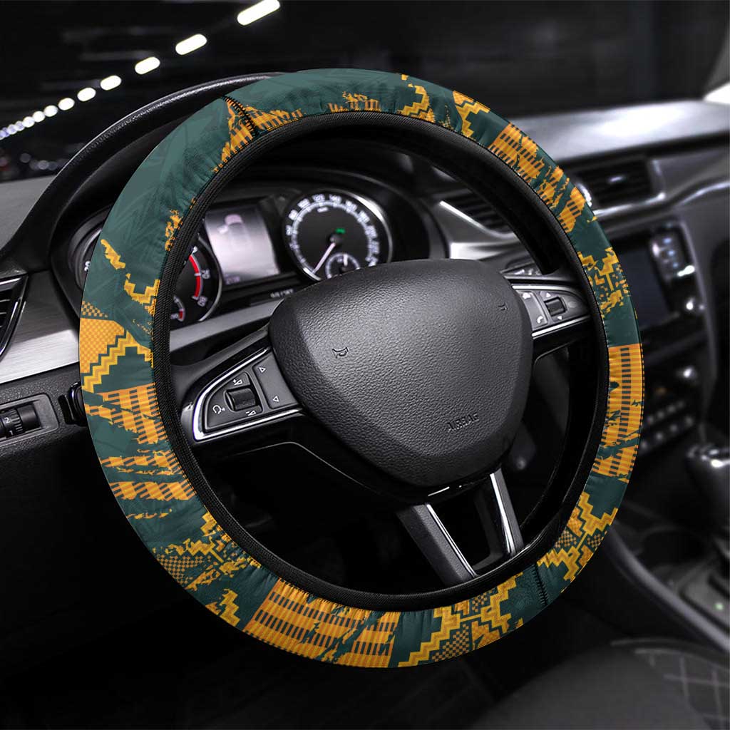 South Africa Rugby Steering Wheel Cover Afro Springboks Mascot Sporty Version