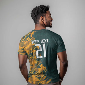 South Africa Rugby Custom T shirt Afro Springboks Mascot Sporty Version