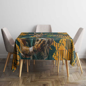 South Africa Rugby Custom Tablecloth Afro Springboks Mascot Sporty Version