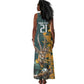 South Africa Rugby Custom Tank Maxi Dress Afro Springboks Mascot Sporty Version