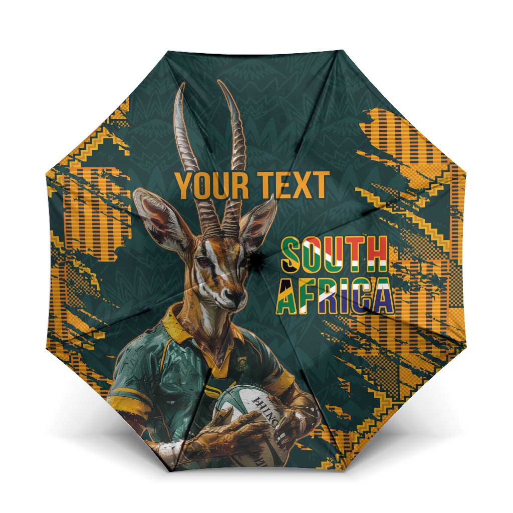 South Africa Rugby Custom Umbrella Afro Springboks Mascot Sporty Version