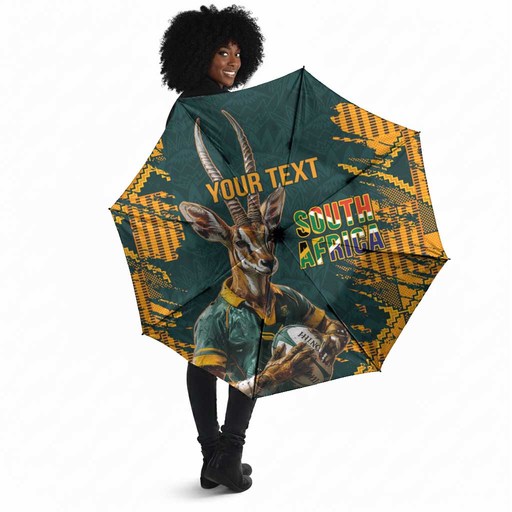 South Africa Rugby Custom Umbrella Afro Springboks Mascot Sporty Version