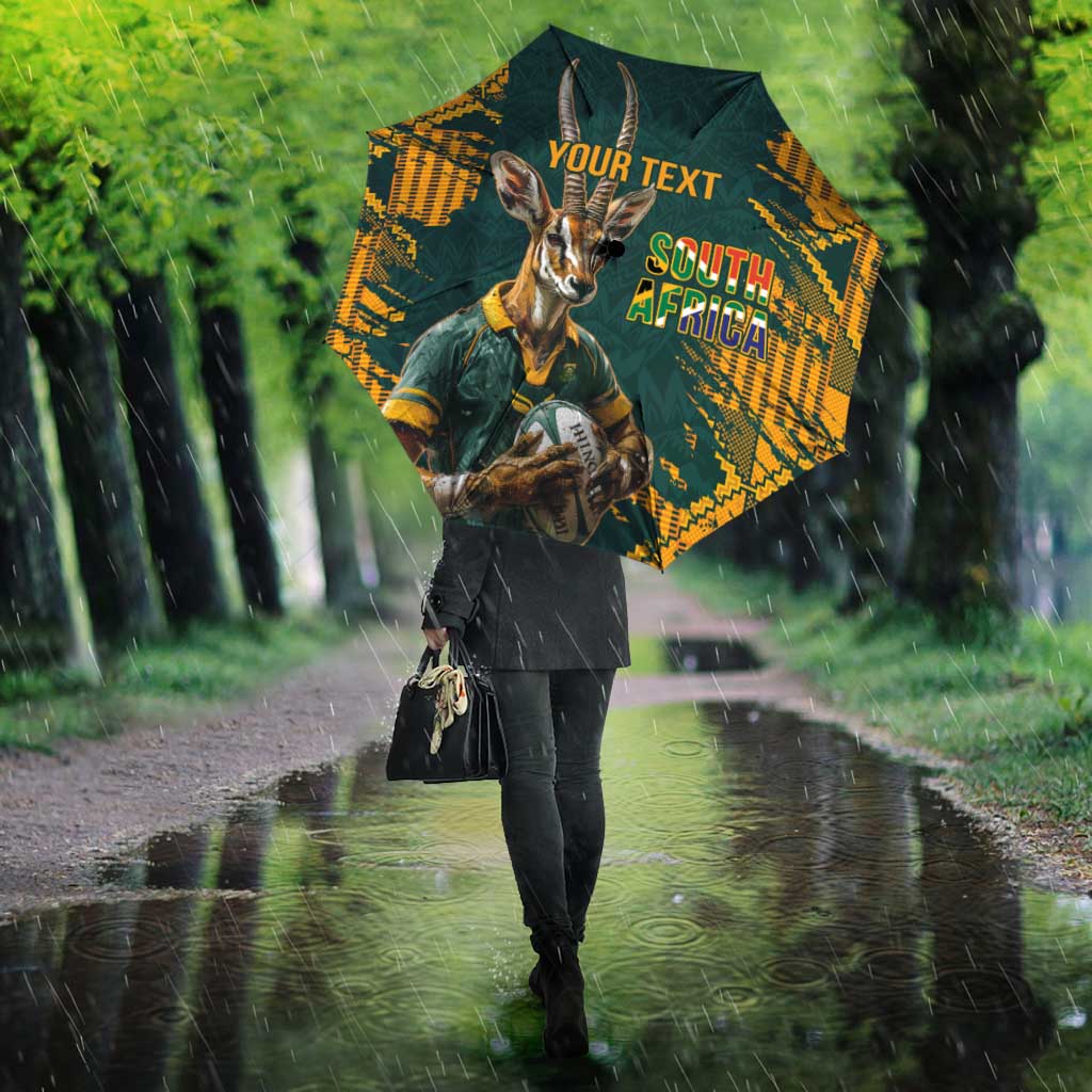 South Africa Rugby Custom Umbrella Afro Springboks Mascot Sporty Version