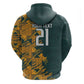 South Africa Rugby Custom Zip Hoodie Afro Springboks Mascot Sporty Version