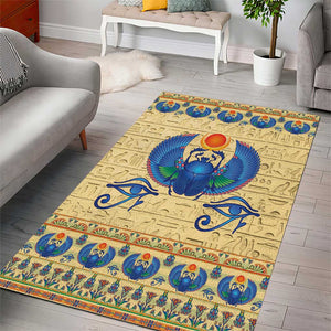 Ancient Egypt Scarab Beetle Area Rug