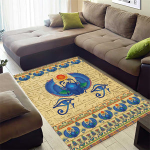 Ancient Egypt Scarab Beetle Area Rug