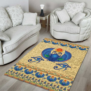 Ancient Egypt Scarab Beetle Area Rug