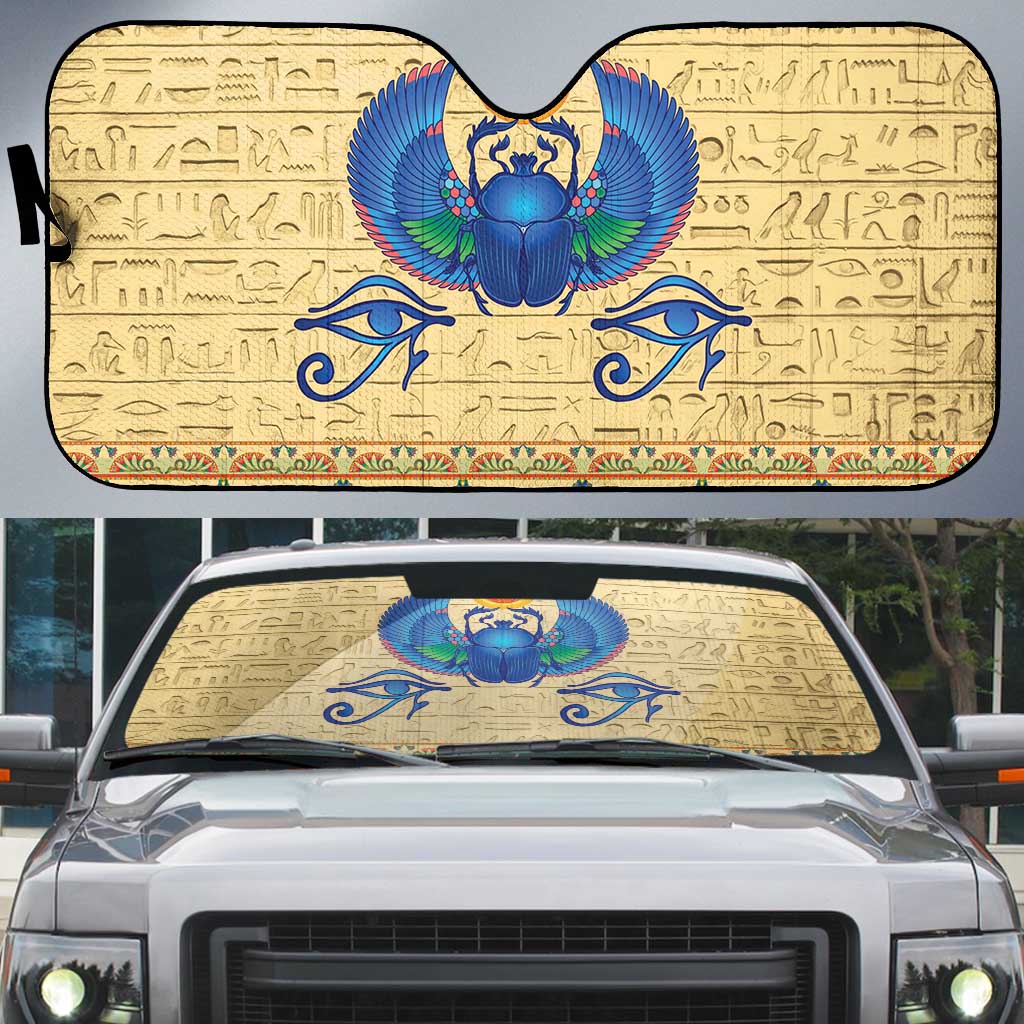 Ancient Egypt Scarab Beetle Auto Sun Shade