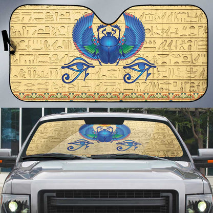 Ancient Egypt Scarab Beetle Auto Sun Shade
