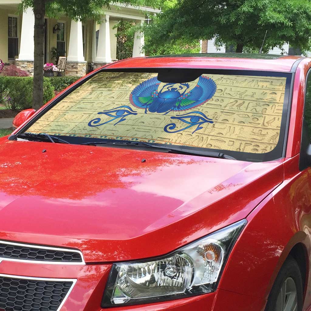Ancient Egypt Scarab Beetle Auto Sun Shade