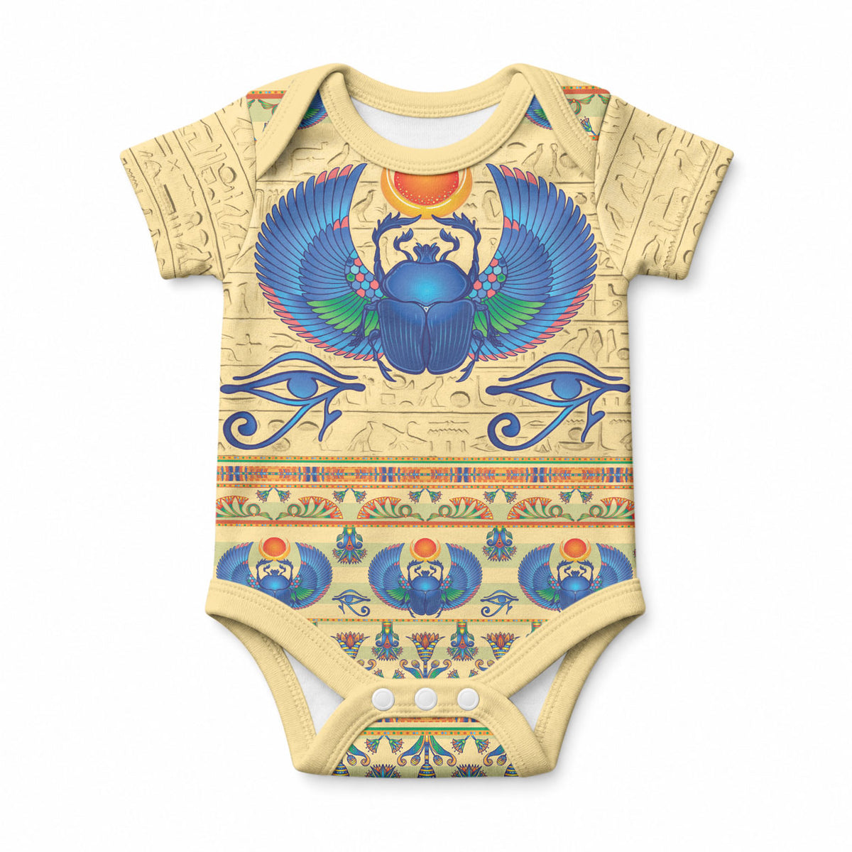 Ancient Egypt Scarab Beetle Baby Onesie