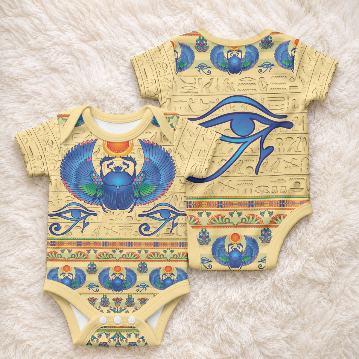 Ancient Egypt Scarab Beetle Baby Onesie