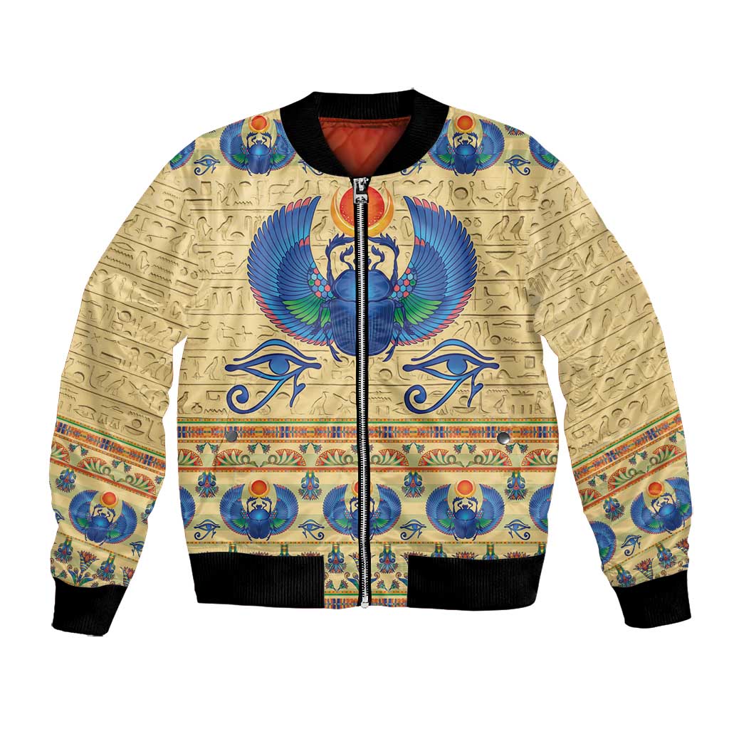 Ancient Egypt Scarab Beetle Bomber Jacket