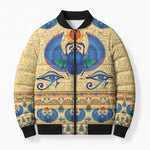 Ancient Egypt Scarab Beetle Bomber Puffer Jacket