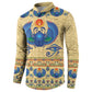 Ancient Egypt Scarab Beetle Button Sweatshirt