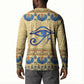 Ancient Egypt Scarab Beetle Button Sweatshirt