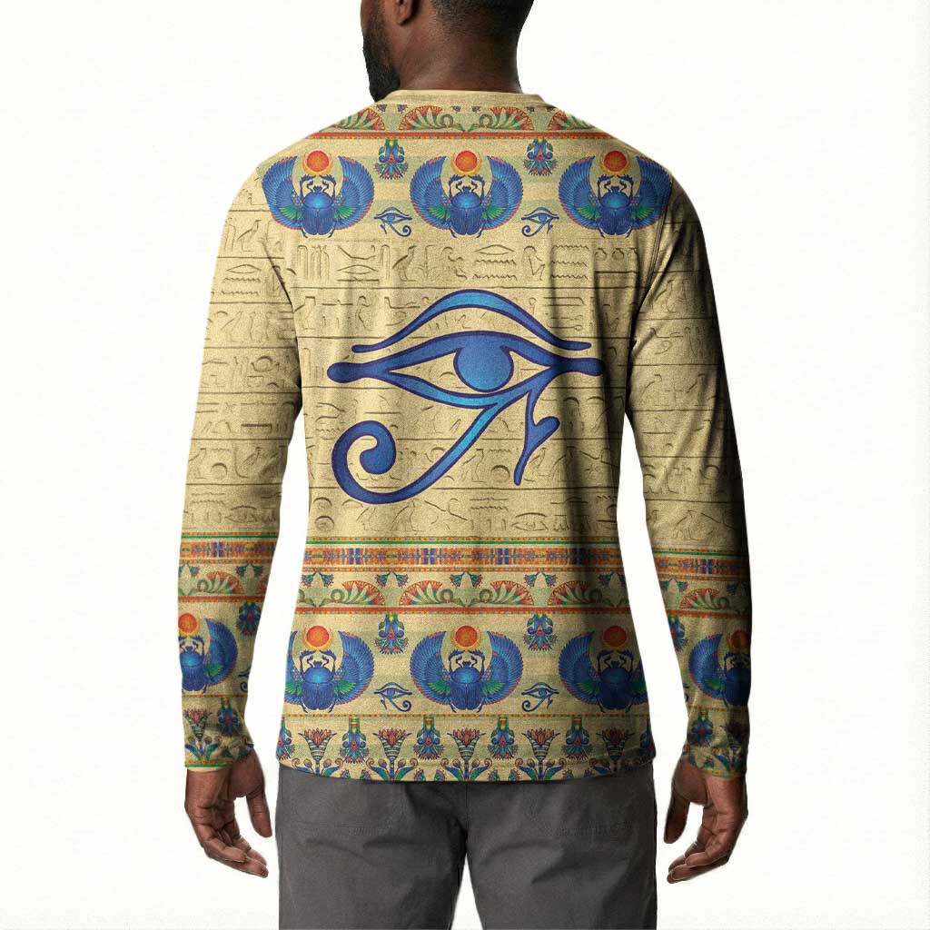 Ancient Egypt Scarab Beetle Button Sweatshirt