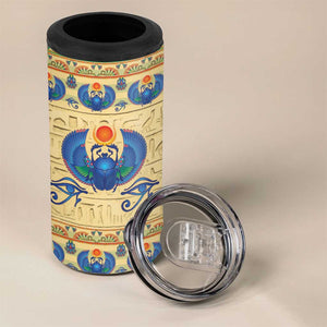 Ancient Egypt Scarab Beetle 4 in 1 Can Cooler Tumbler