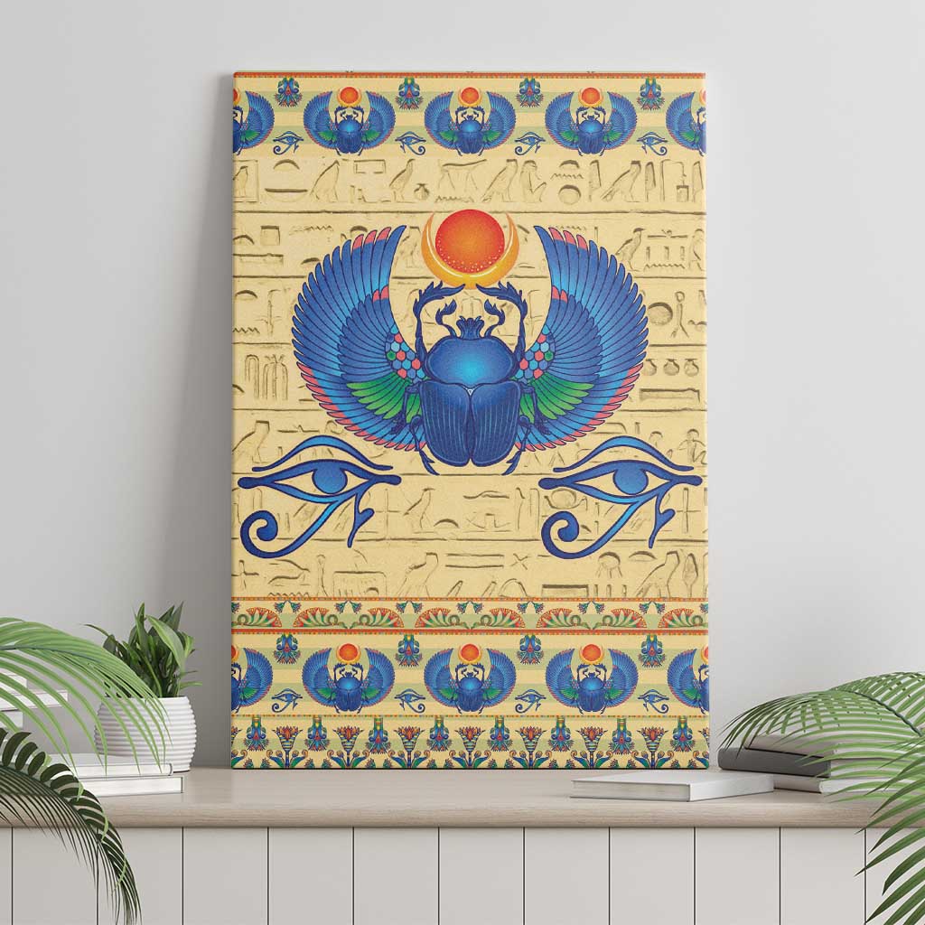 Ancient Egypt Scarab Beetle Canvas Wall Art