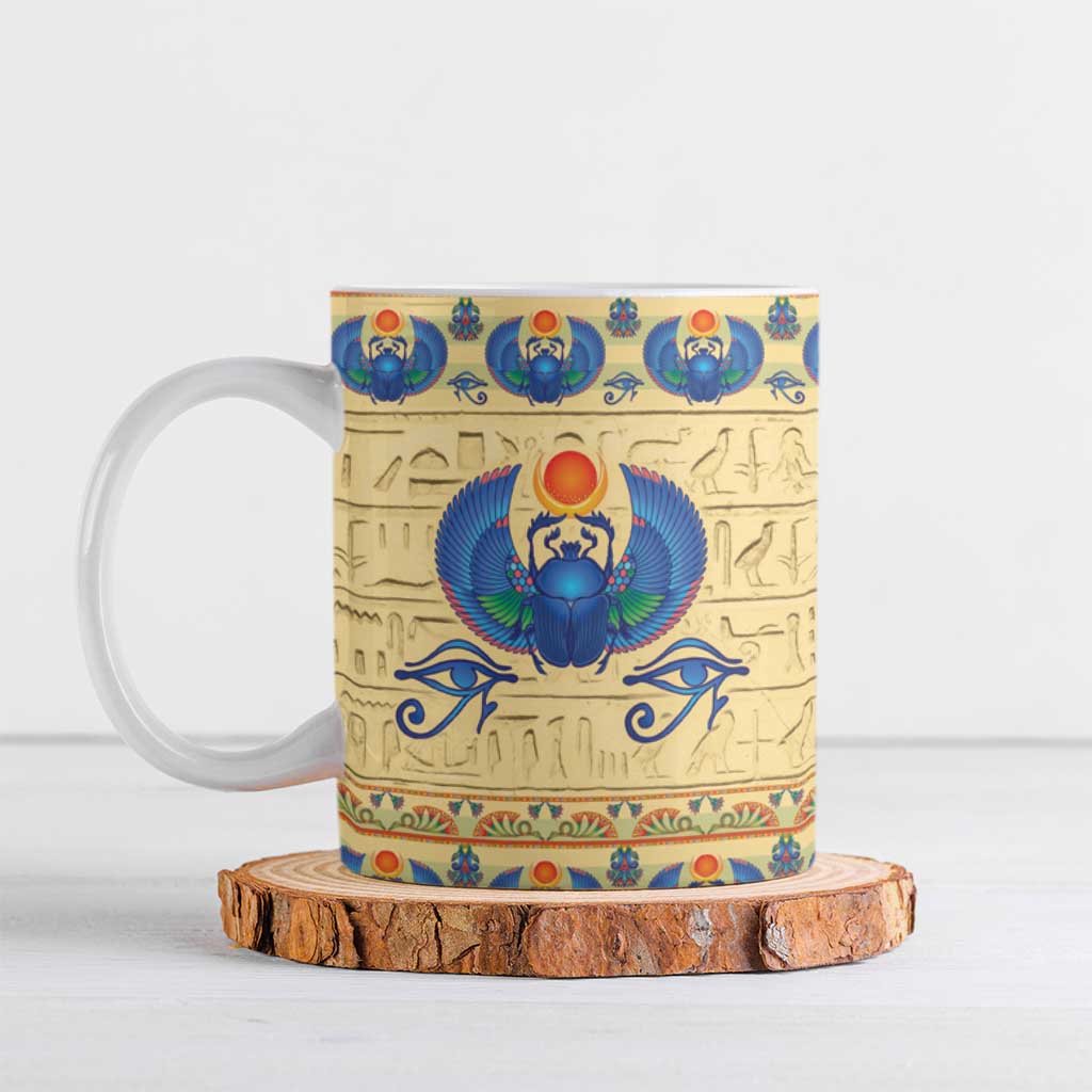 Ancient Egypt Scarab Beetle Ceramic Mug
