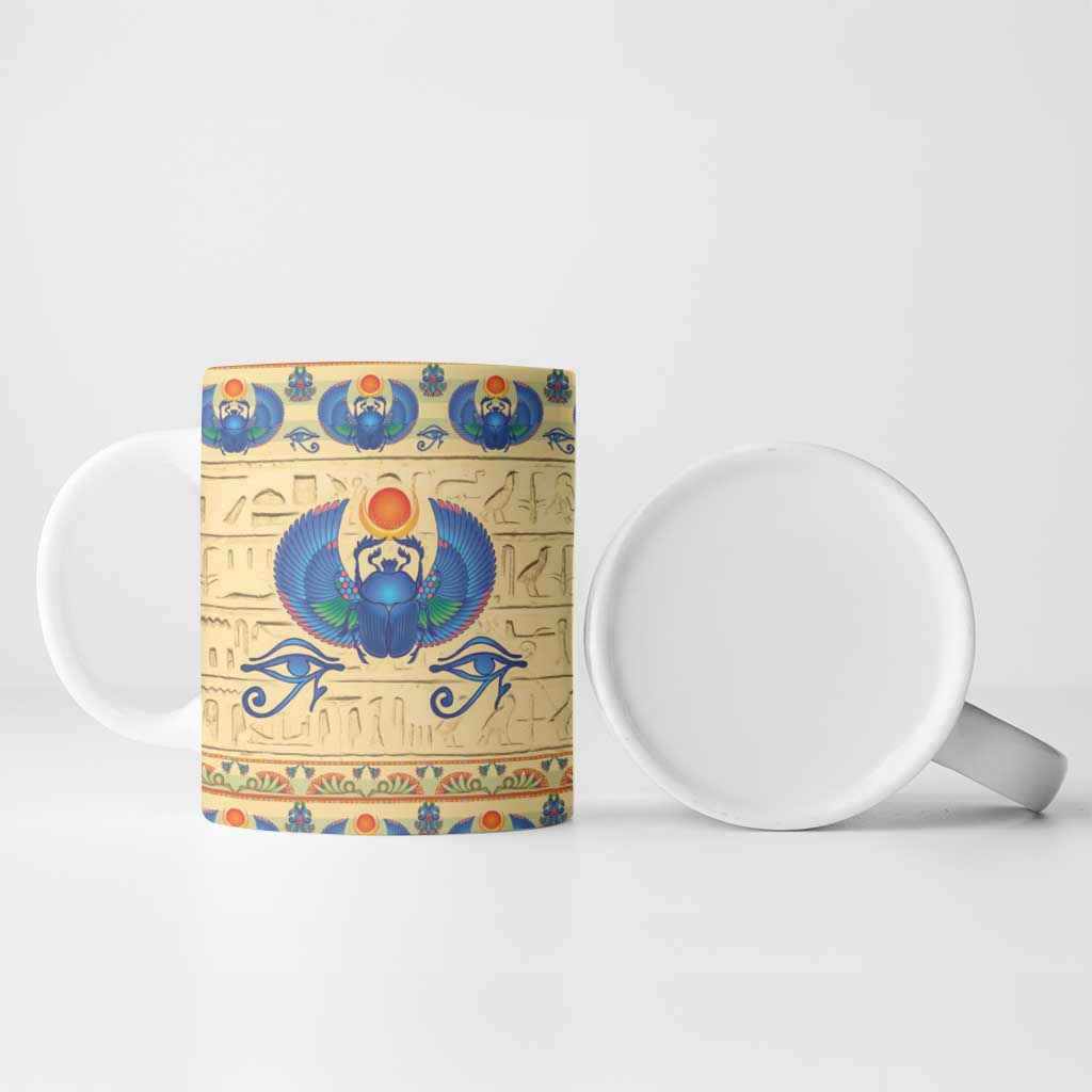 Ancient Egypt Scarab Beetle Ceramic Mug