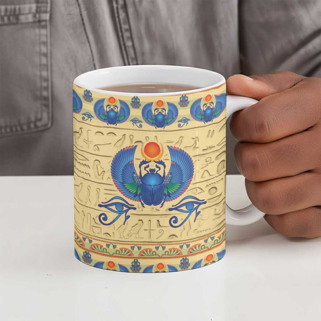 Ancient Egypt Scarab Beetle Ceramic Mug