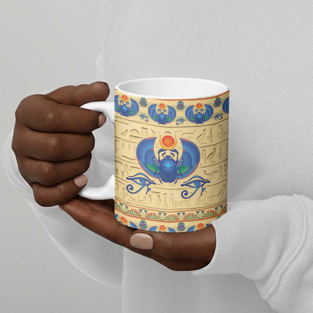 Ancient Egypt Scarab Beetle Ceramic Mug