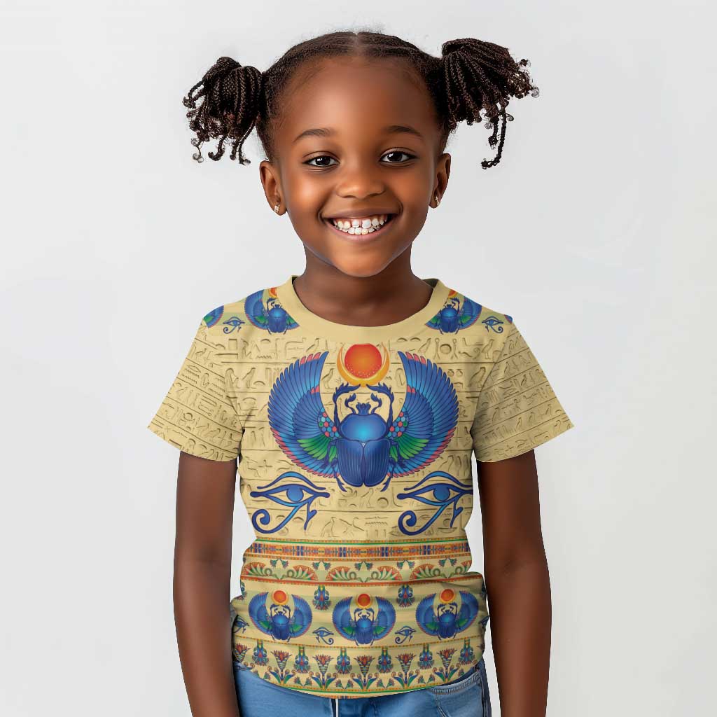 Ancient Egypt Scarab Beetle Kid T shirt