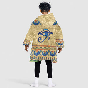 Ancient Egypt Scarab Beetle Kid Wearable Blanket Hoodie