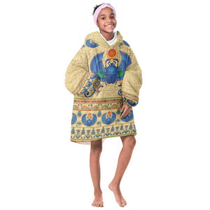 Ancient Egypt Scarab Beetle Kid Wearable Blanket Hoodie