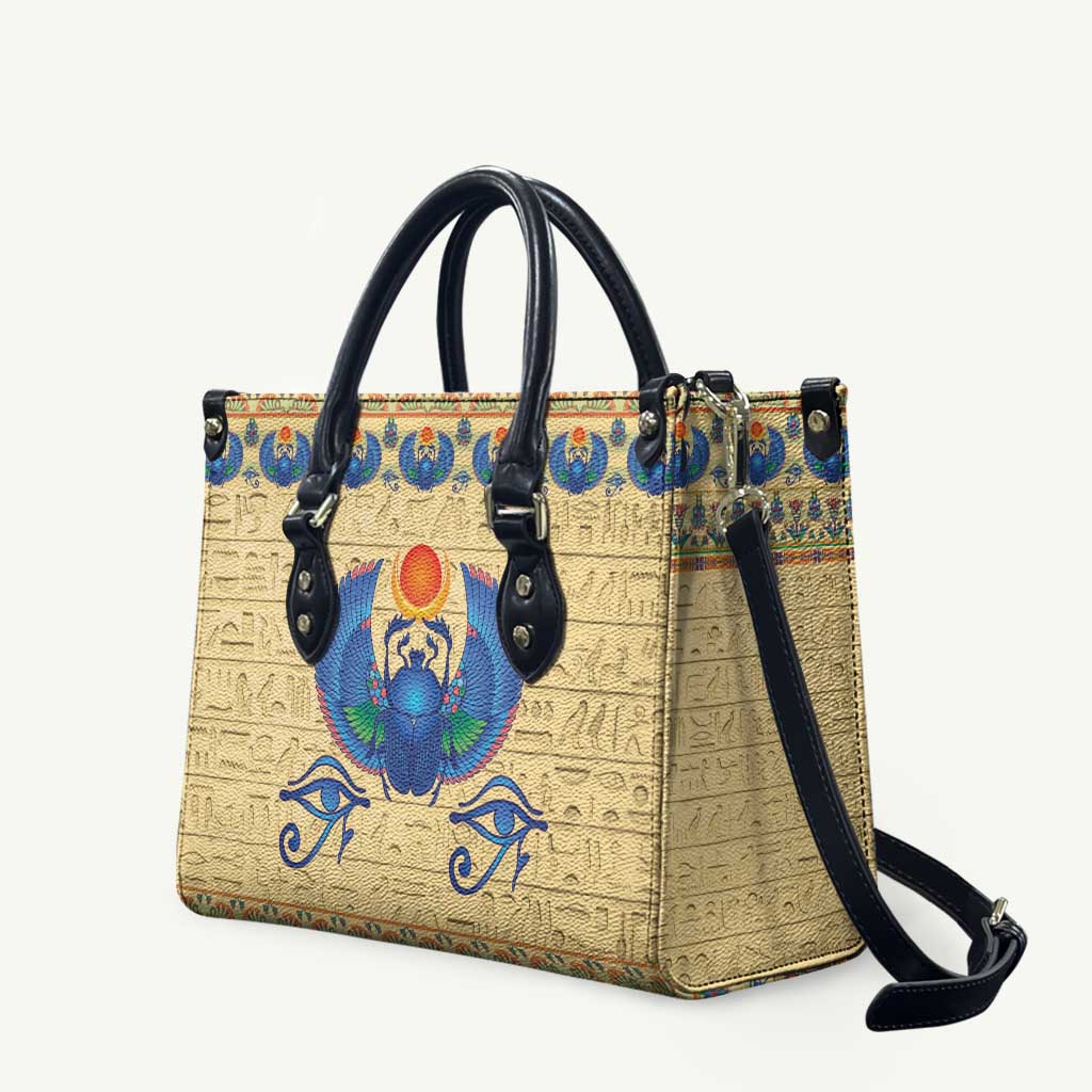 Ancient Egypt Scarab Beetle Leather Bag