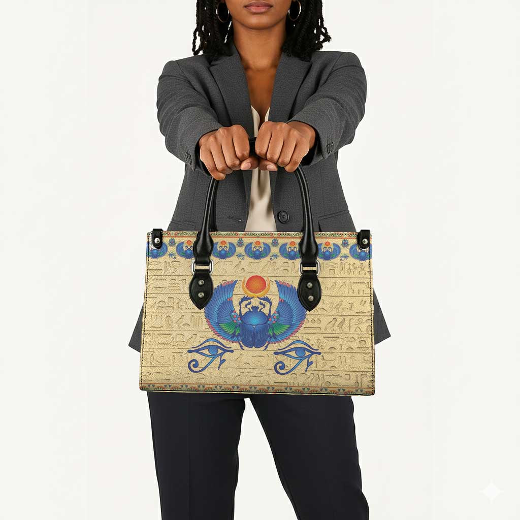 Ancient Egypt Scarab Beetle Leather Bag