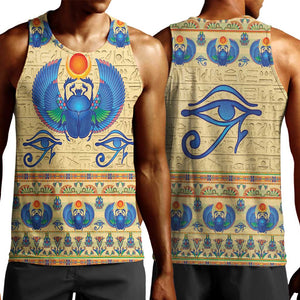 Ancient Egypt Scarab Beetle Men Tank Top