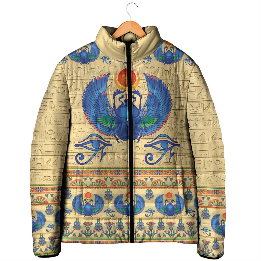 Ancient Egypt Scarab Beetle Padded Jacket