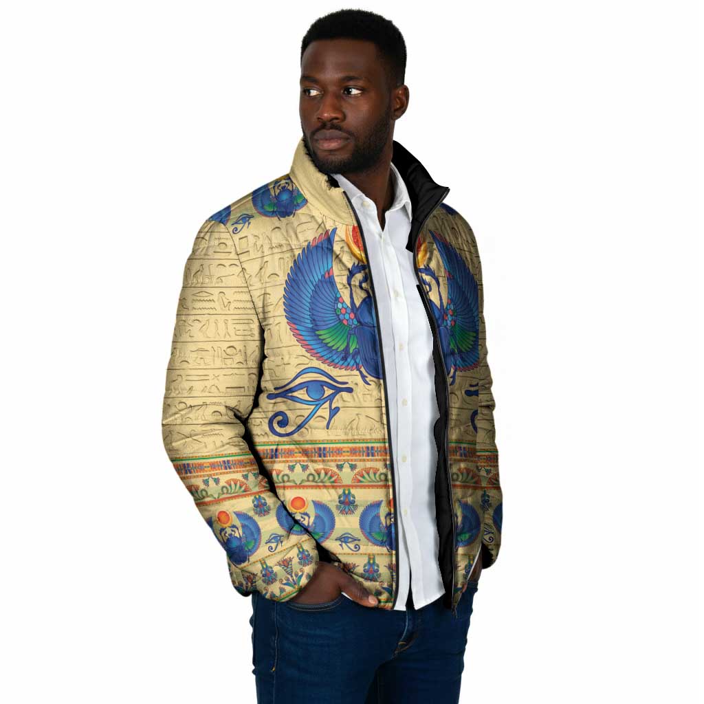 Ancient Egypt Scarab Beetle Padded Jacket