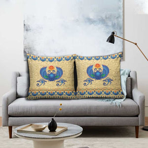 Ancient Egypt Scarab Beetle Pillow Cover