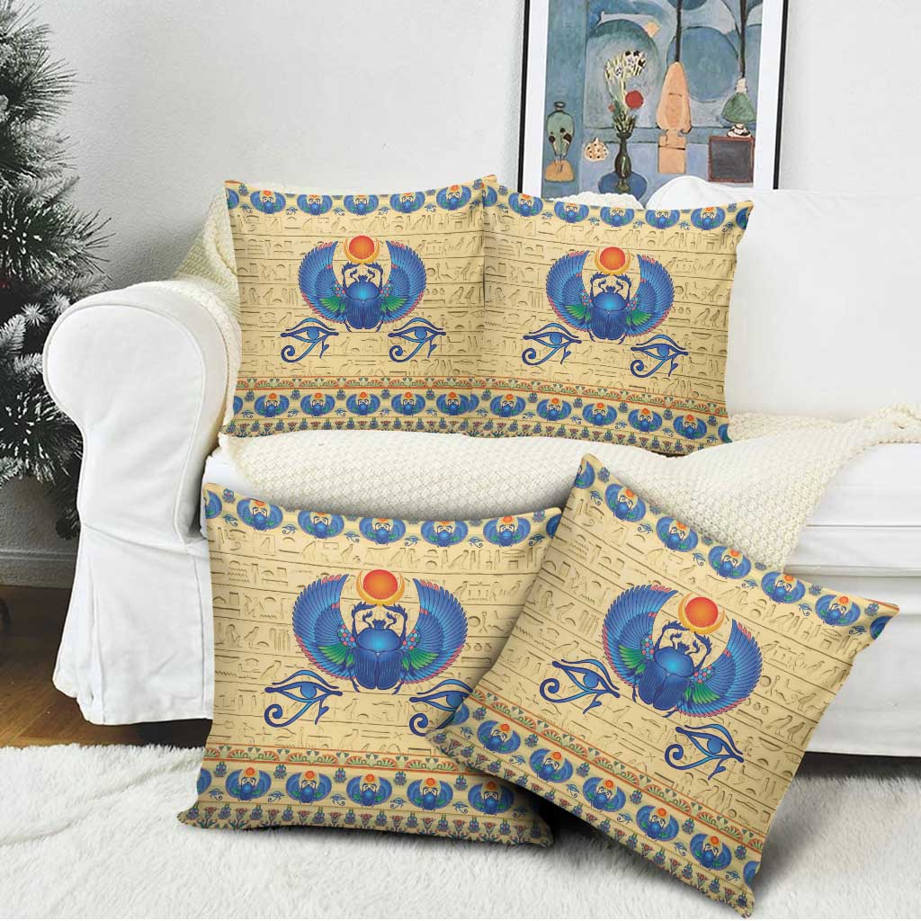 Ancient Egypt Scarab Beetle Pillow Cover