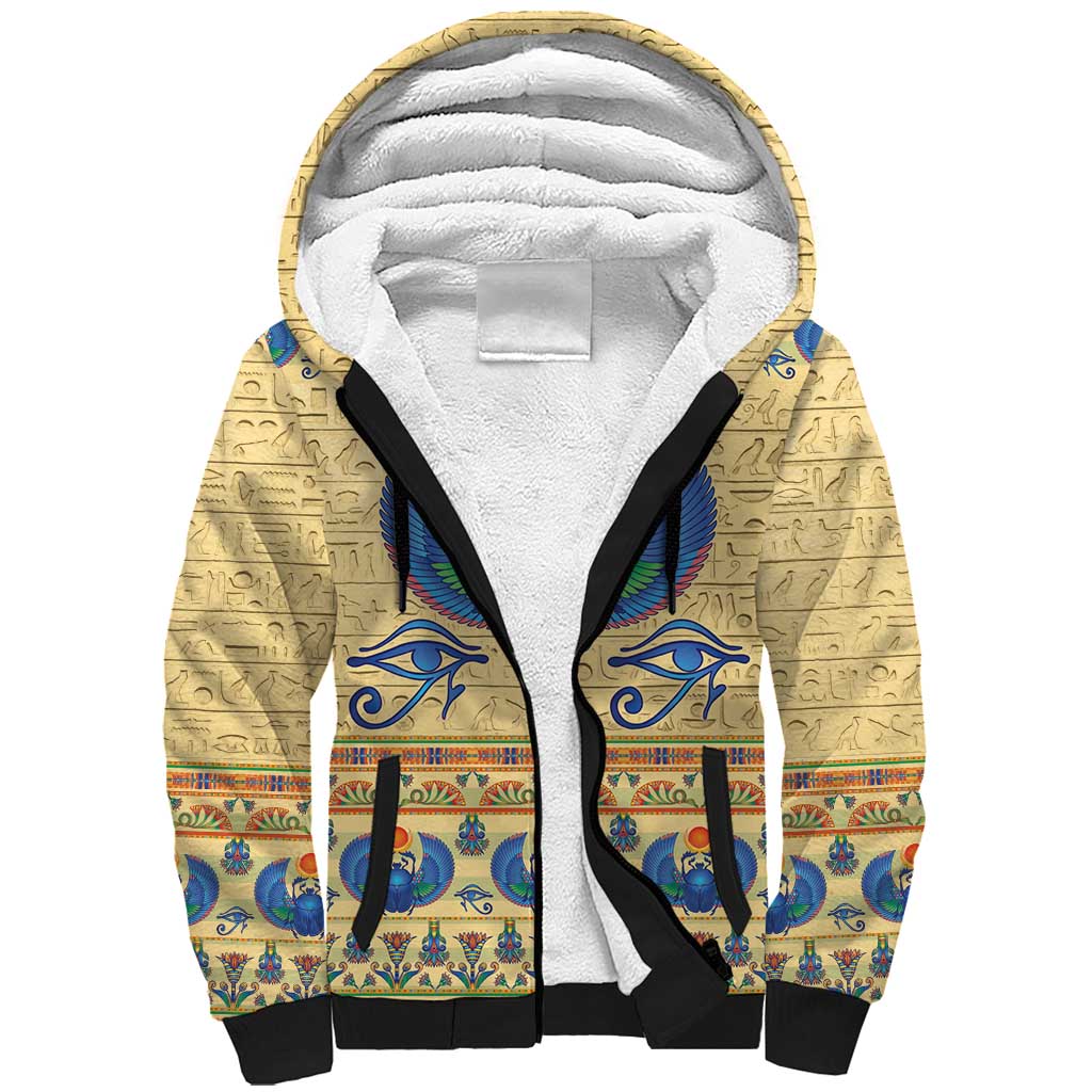 Ancient Egypt Scarab Beetle Sherpa Hoodie