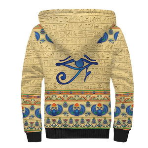 Ancient Egypt Scarab Beetle Sherpa Hoodie