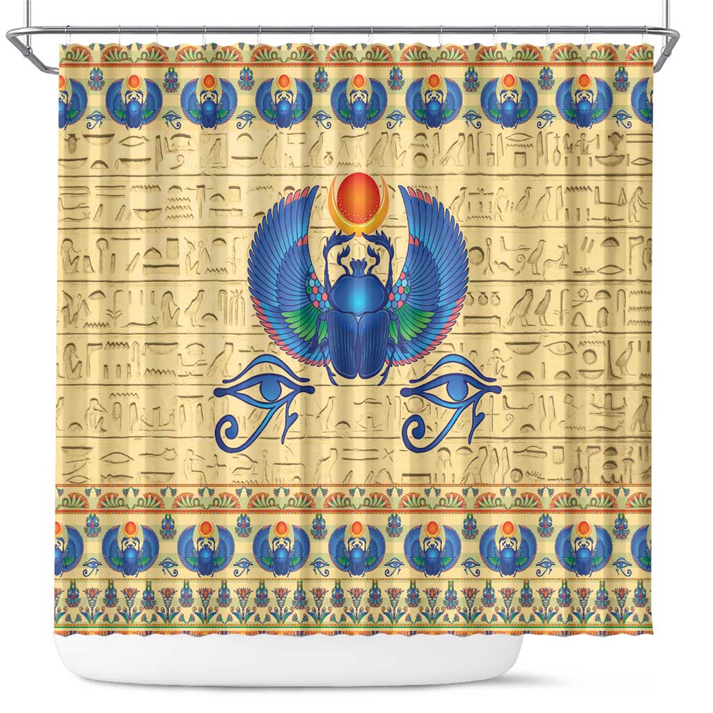 Ancient Egypt Scarab Beetle Shower Curtain