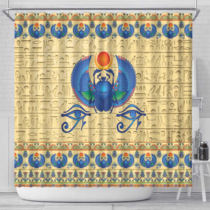 Ancient Egypt Scarab Beetle Shower Curtain