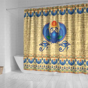 Ancient Egypt Scarab Beetle Shower Curtain