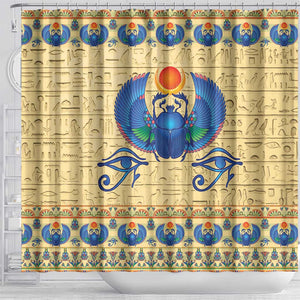 Ancient Egypt Scarab Beetle Shower Curtain