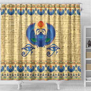 Ancient Egypt Scarab Beetle Shower Curtain