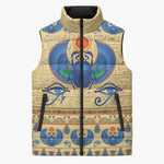 Ancient Egypt Scarab Beetle Sleeveless Puffer Jacket